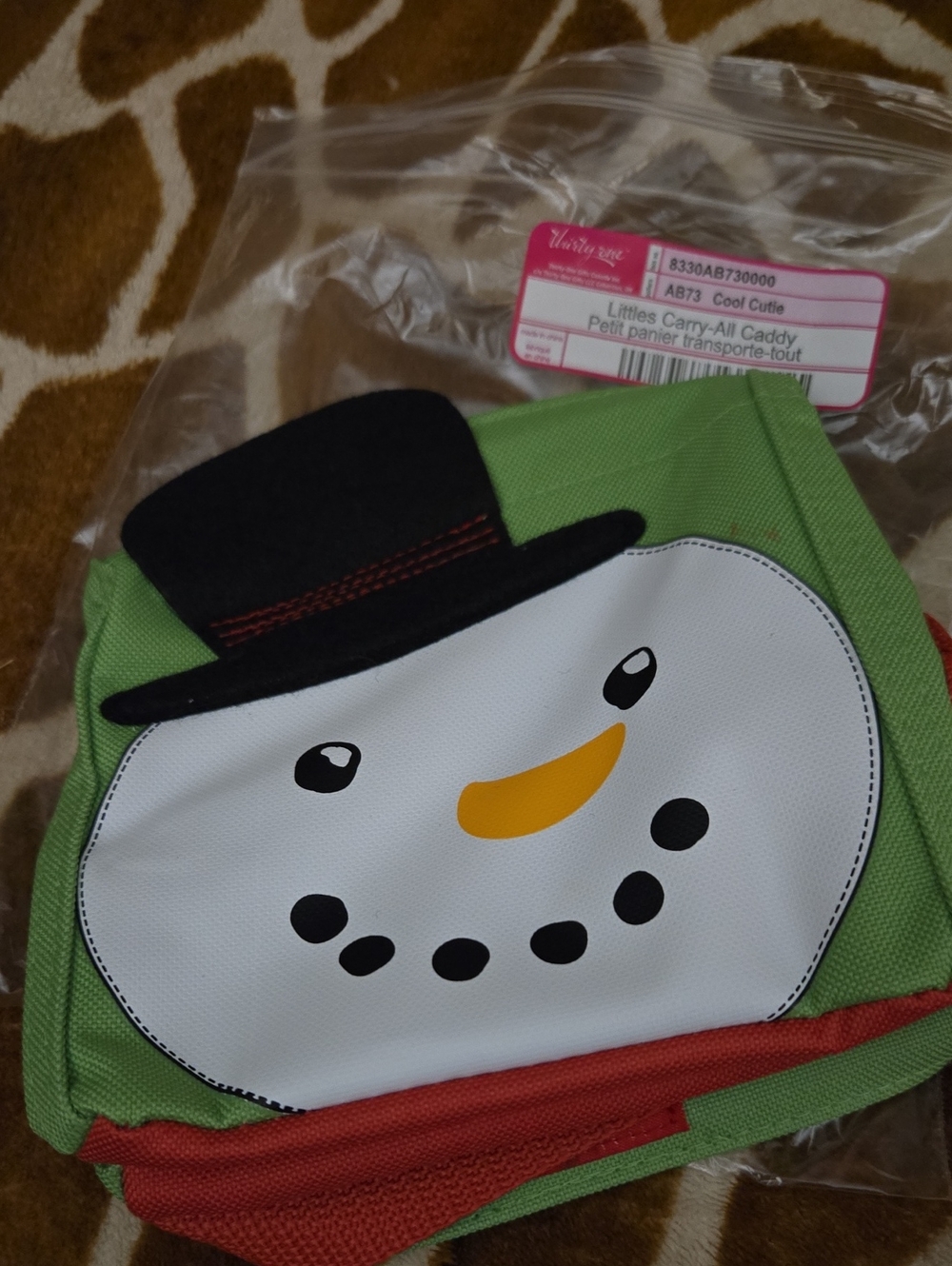 thirty-one Kids Snowman Carry-All Caddy in Green, Red, White, Black